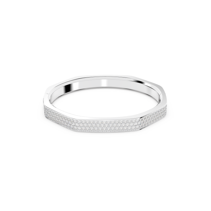 Brazalete Dextera - Forma octagonal, Blanco, Baño de rodio