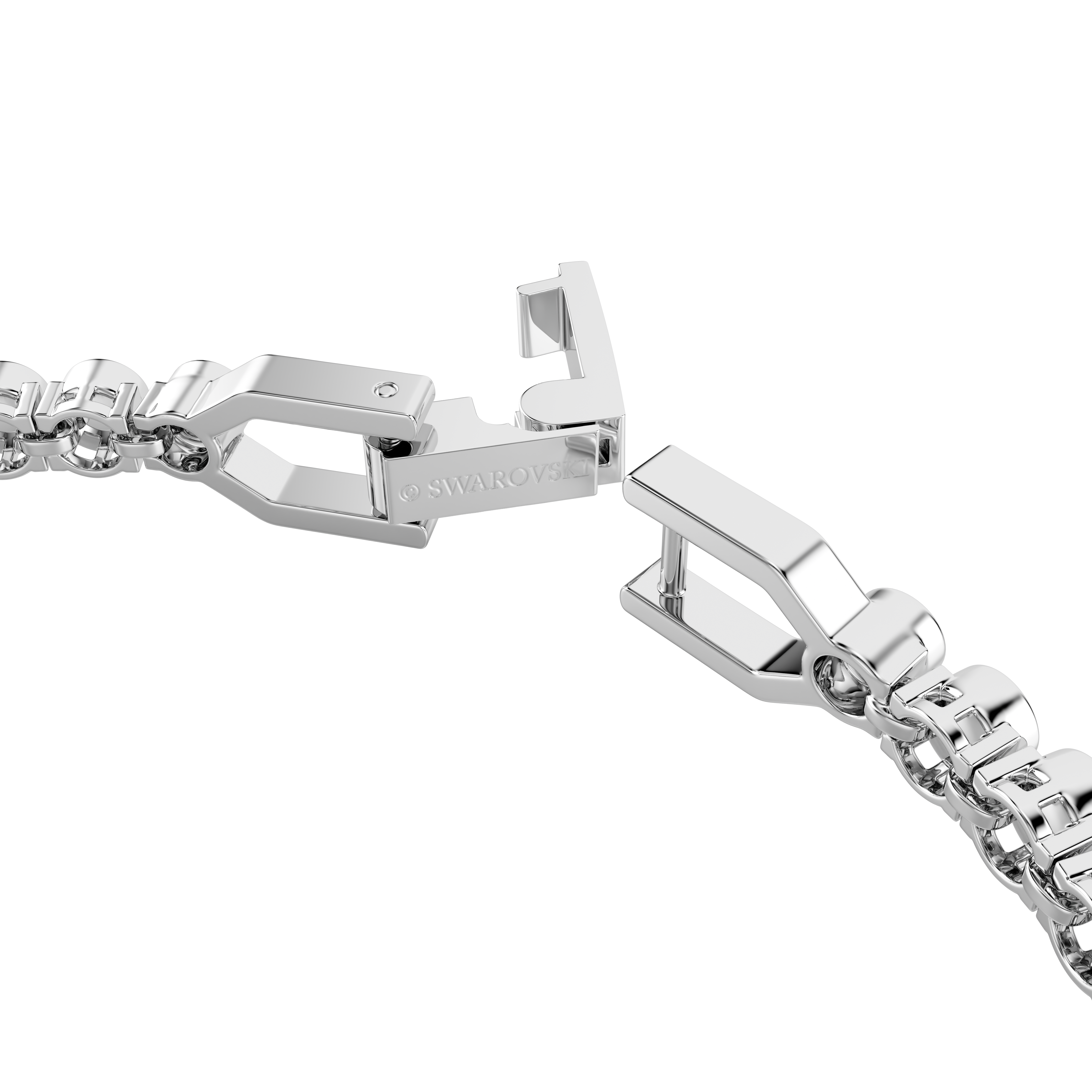 Pulsera Tennis Imber Emily, Talla redonda, Blanca, Baño de rodio