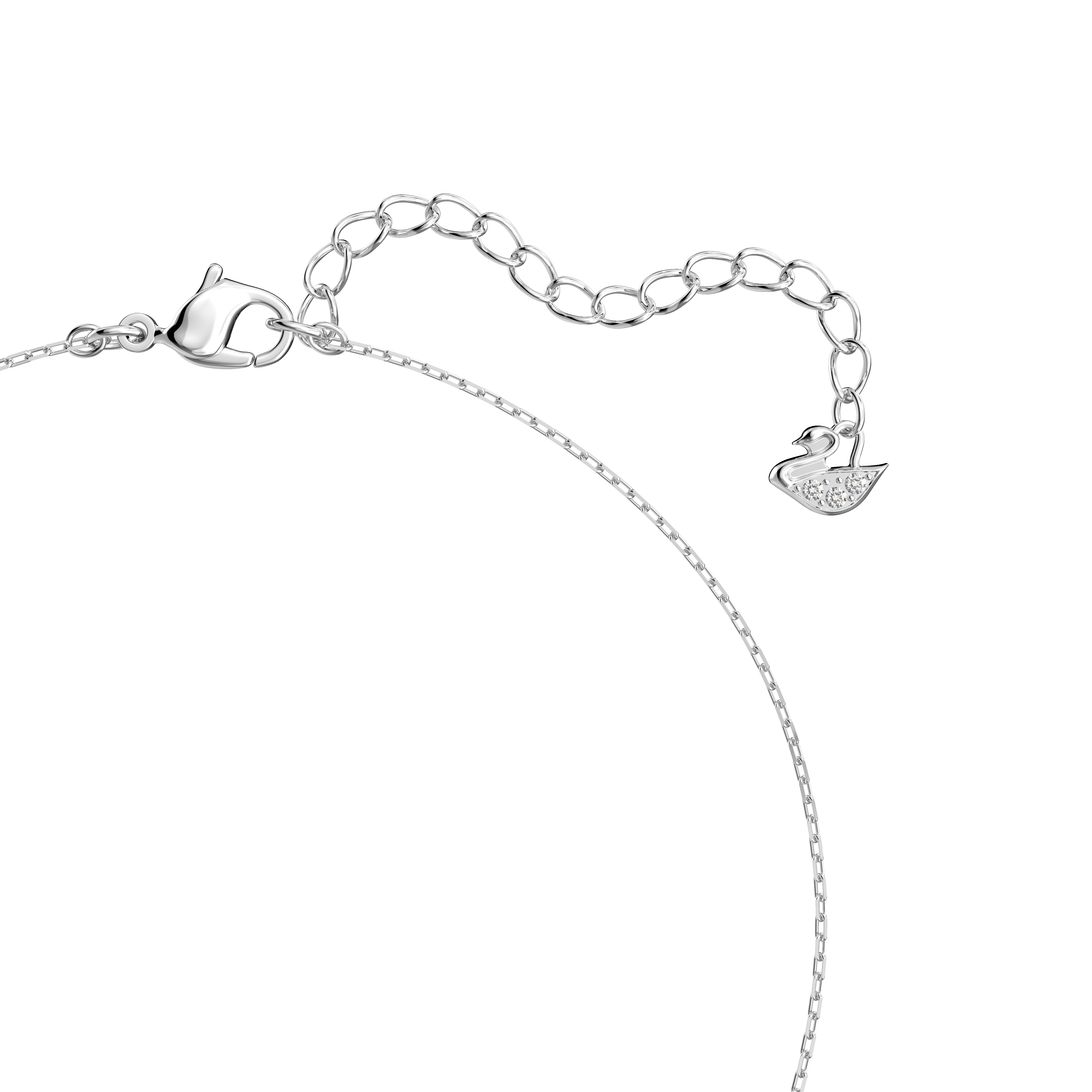 Colgante Stilla Attract, Talla redonda, Blanco, Baño de rodio