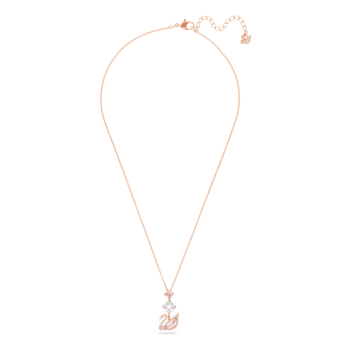 Colgante Swan, Cisne, Rosa, Baño tono oro rosa