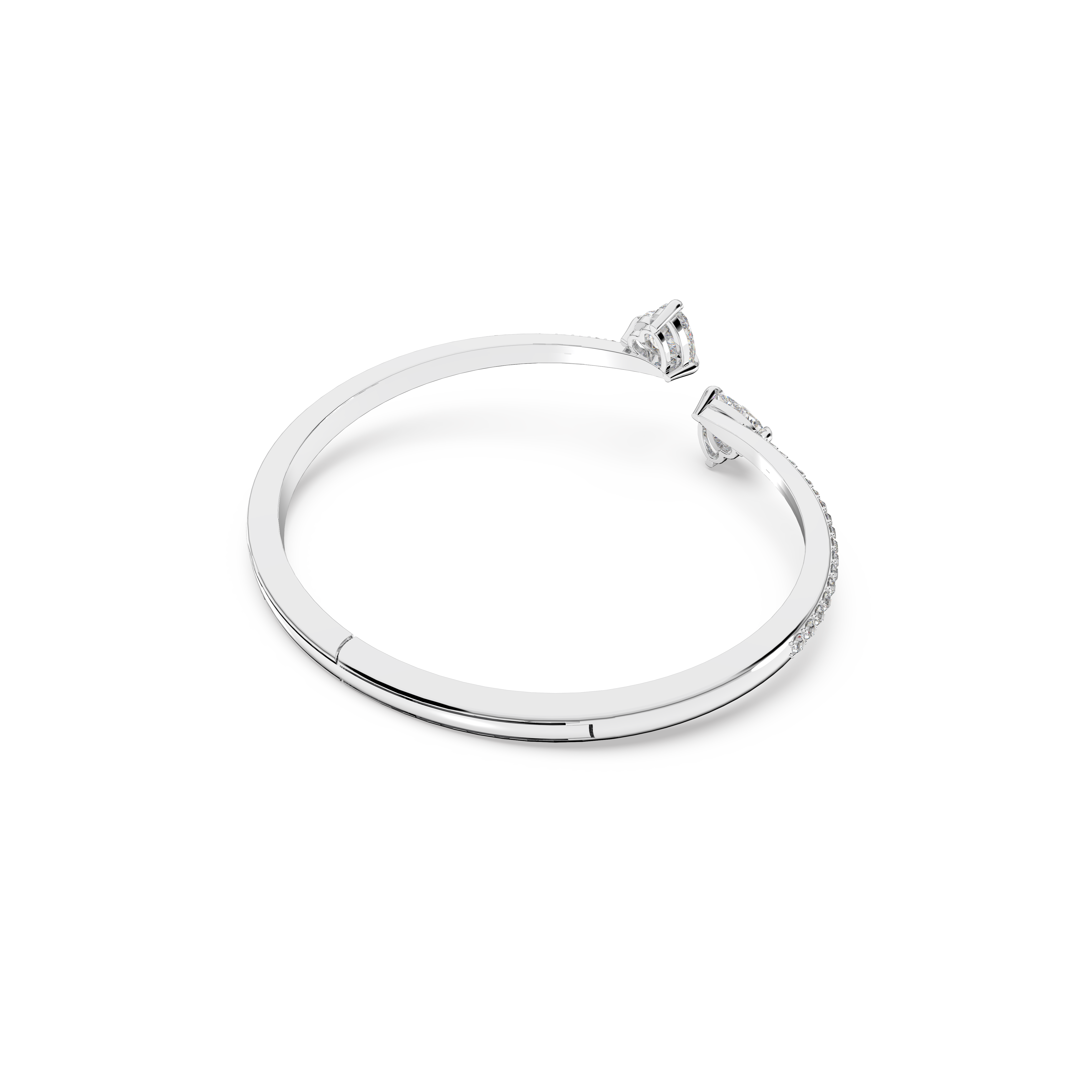 Brazalete Attract Soul Heart - Blanco, baño de rodio